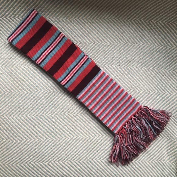 MARC JACOBS Wool Striped Long Scarf with Fringe - Picture 2 of 8